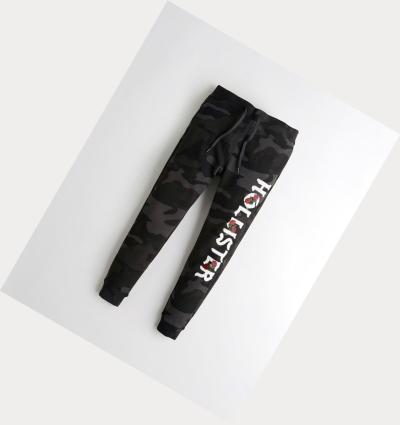 Black Camo Men's Hollister Super Skinny Fleece Jogger | UK-639WUQI