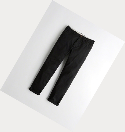 Black Men's Hollister Epic Flex Skinny Chino Pants | UK-704EDJN