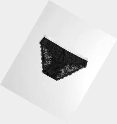 Black Women's Hollister Lace Bikini Underwear | UK-901GNCZ