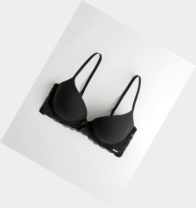 Black Women's Hollister Lightly Lined Demi Bras | UK-341PXIS