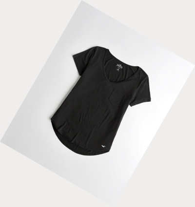 Black Women's Hollister Must-Have Easy Short Sleeve | UK-485IVME