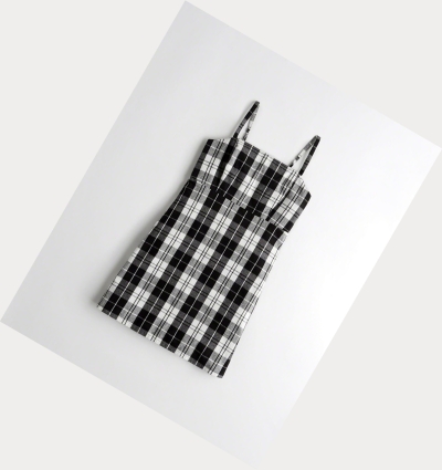 Black Women's Hollister Plaid Mini Dress | UK-306UXDI