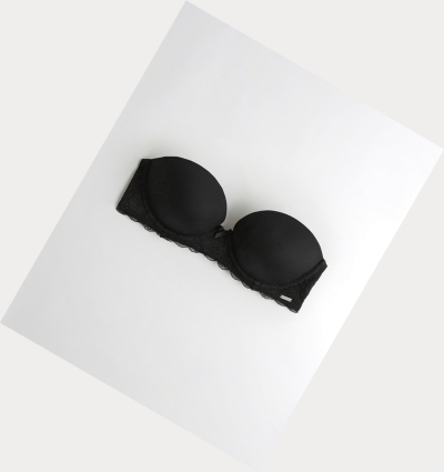 Black Women's Hollister Push-Up Multi-Way Bras | UK-064HSEO