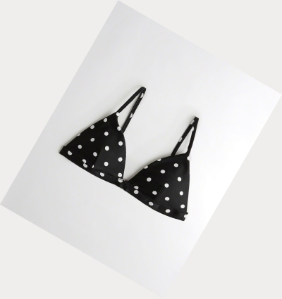 Black Women's Hollister Triangle Bikini Tops | UK-643VWHL