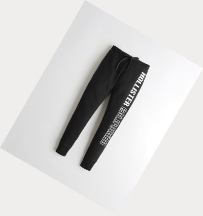 Black Women's Hollister Ultra High-Rise Fleece Leggings | UK-453ARPK