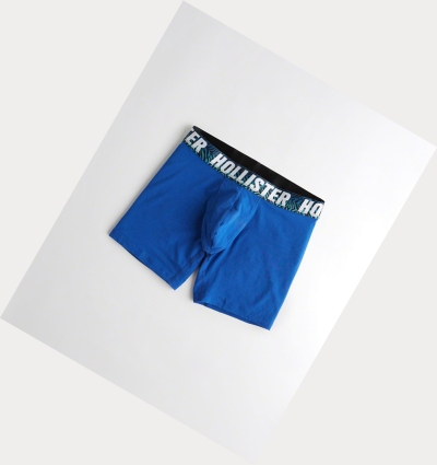 Blue Men's Hollister Longer-Length Trunk Underwear | UK-649DNSU