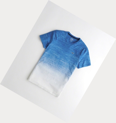 Blue Men's Hollister Must-Have Crewneck Short Sleeve | UK-039TBCX