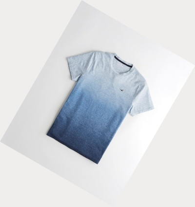 Blue Men's Hollister Must-Have Crewneck Short Sleeve | UK-270GZDO