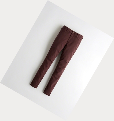 Burgundy Women's Hollister Advanced Stretch High-Rise Jeans | UK-857LBDJ