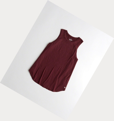 Burgundy Women's Hollister Must-Have Easy Tanks | UK-182RVBT