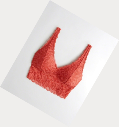 Coral Women's Hollister Ultra Longline Triangle With Removable Pads Bras | UK-240QYJG