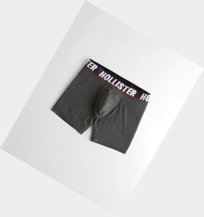 Dark Grey Men's Hollister Longer-Length Trunk Underwear | UK-569DBJH