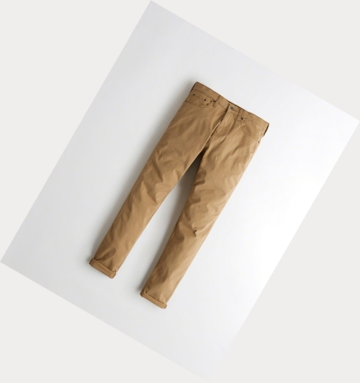 Dark Khaki Men's Hollister Epic Flex Super Skinny Pants | UK-127EJBF