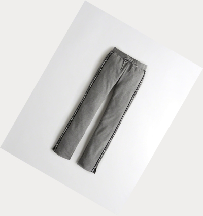 Grey Women's Hollister Mid-Rise Straight-Leg Sweatpants | UK-693IBCH