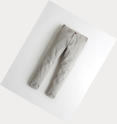 Light Grey Men's Hollister Epic Flex Skinny Chino Pants | UK-943DCEU