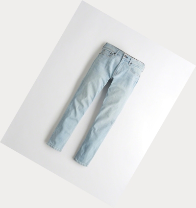 Light Light Men's Hollister Advanced Stretch Slim Straight Jeans | UK-403ZOJP