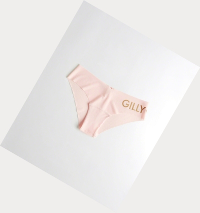 Light Pink Women's Hollister Gilly Hicks No-Show Cheeky Underwear | UK-456PGQV