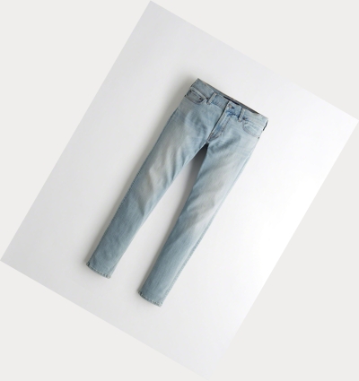 Light Wash Men's Hollister Extreme Stretch Super Skinny Jeans | UK-804NLQO