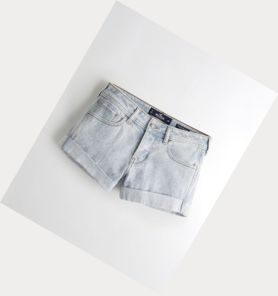 Light Wash Women's Hollister Vintage Stretch Low-Rise Denim Boyfriend Shorts | UK-065VZEM