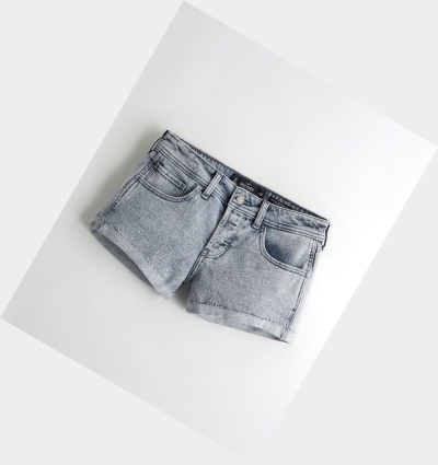 Light Wash Women's Hollister Vintage Stretch Low-Rise Denim Boyfriend Shorts | UK-438MEXJ