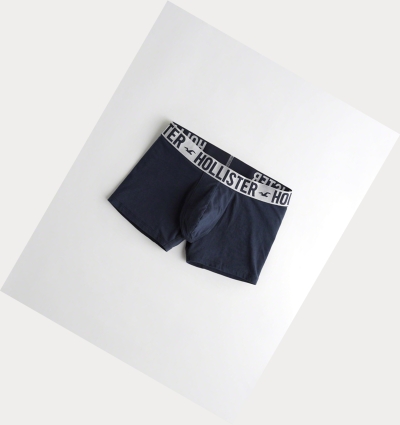 Navy Men's Hollister Classic Trunk Underwear | UK-473XPLB