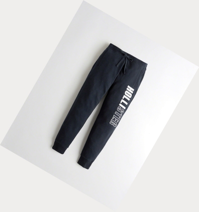 Navy Women's Hollister Mid-Rise Fleece Sweatpants | UK-032ZYXW