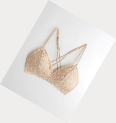 Nude Women's Hollister Strappy Triangle With Removable Pads Bras | UK-642GWFU