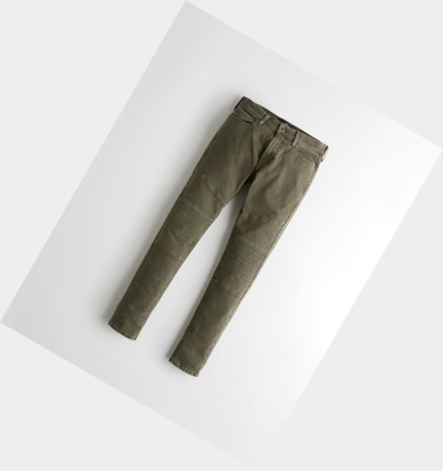 Olive Men's Hollister Epic Flex Super Skinny Jeans | UK-581PJAQ