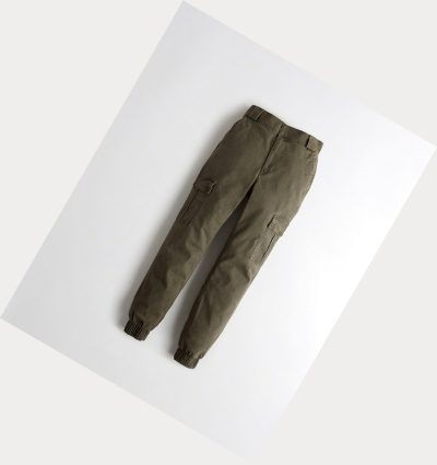 Olive Women's Hollister Classic Stretch Ultra High-Rise Twill Pants | UK-809OWHI