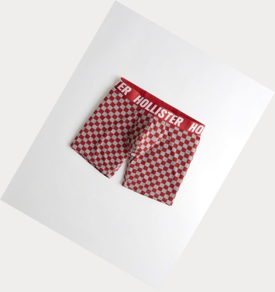 Red Men's Hollister Longer-Length Trunk Underwear | UK-798KSHZ