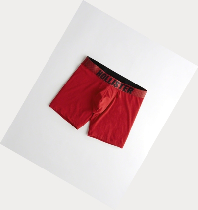 Red Men's Hollister Longer-Length Trunk Underwear | UK-860BCKA