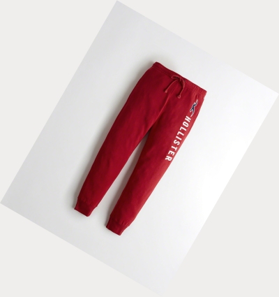 Red Women's Hollister Mid-Rise Fleece Sweatpants | UK-936RUVZ