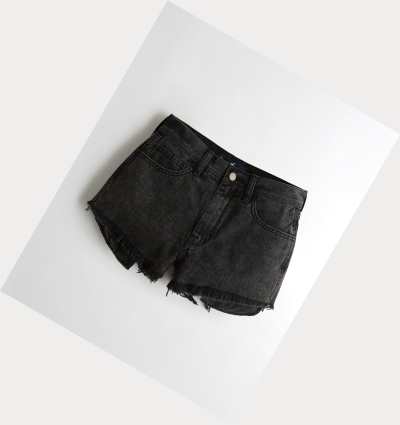 Wash Black Women's Hollister High-Rise Denim Vintage Shorts | UK-538SGJB