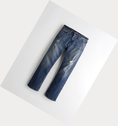 Wash Men's Hollister Epic Flex Classic Straight Jeans | UK-912ICYA