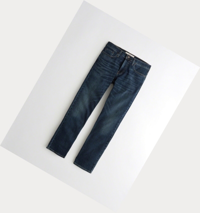 Wash Men's Hollister Epic Flex Slim Straight Jeans | UK-375NJWD