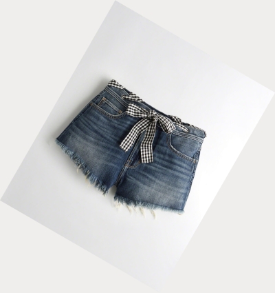 Wash Women's Hollister High-Rise Denim Vintage Shorts | UK-813LROY