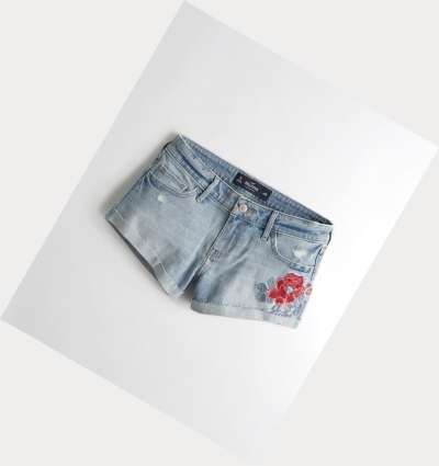 Wash Women's Hollister Low-Rise Denim Shorts | UK-871BVCQ