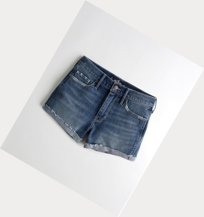 Wash Women's Hollister Vintage Stretch High-Rise Denim Shorts | UK-538BGLQ