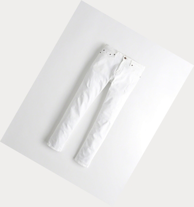 White Men's Hollister Epic Flex Skinny Jeans | UK-529CVRG