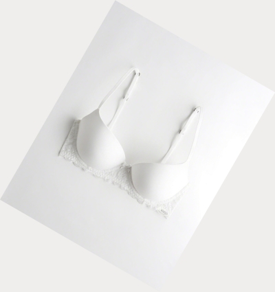 White Women's Hollister Lightly Lined Demi Bras | UK-957XAOT