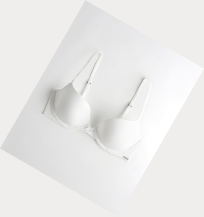 White Women's Hollister Lightly Lined Plunge Bras | UK-936FKIH