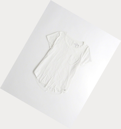 White Women's Hollister Must-Have Easy Short Sleeve | UK-957VTDW