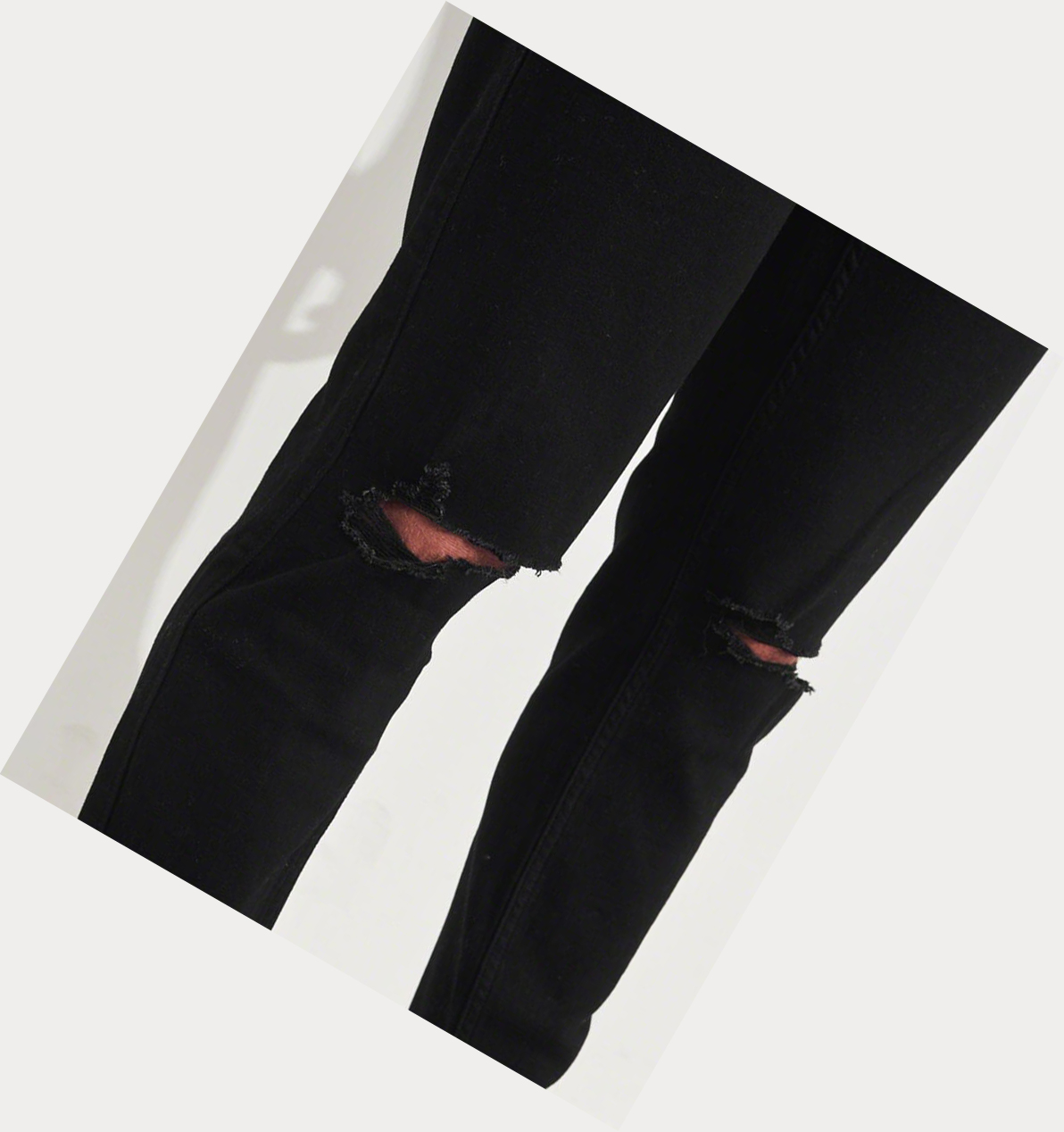 Black Men's Hollister Advanced Stretch Taper Jeans | UK-913TNRG