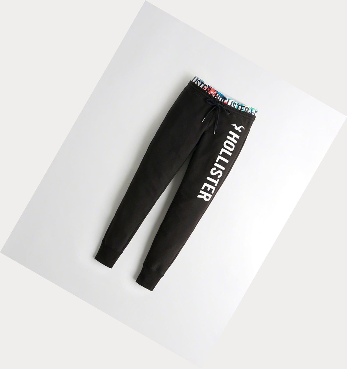 Black Women\'s Hollister High-Rise Fleece Leggings | UK-689TPBL