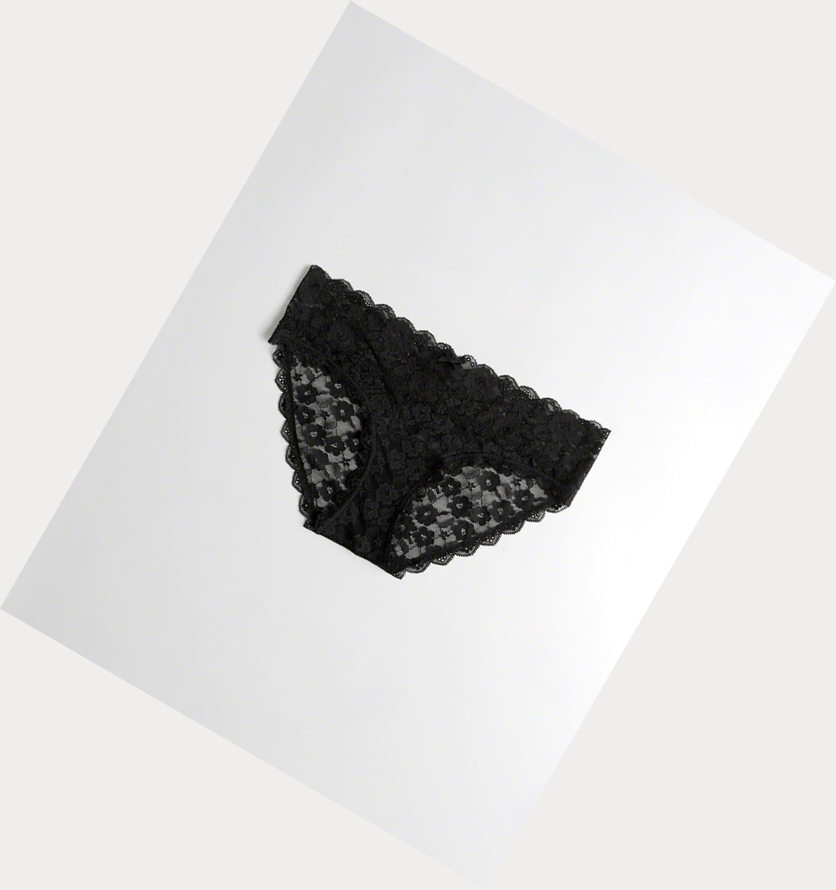 Black Women\'s Hollister Lace Bikini Underwear | UK-836XEGU