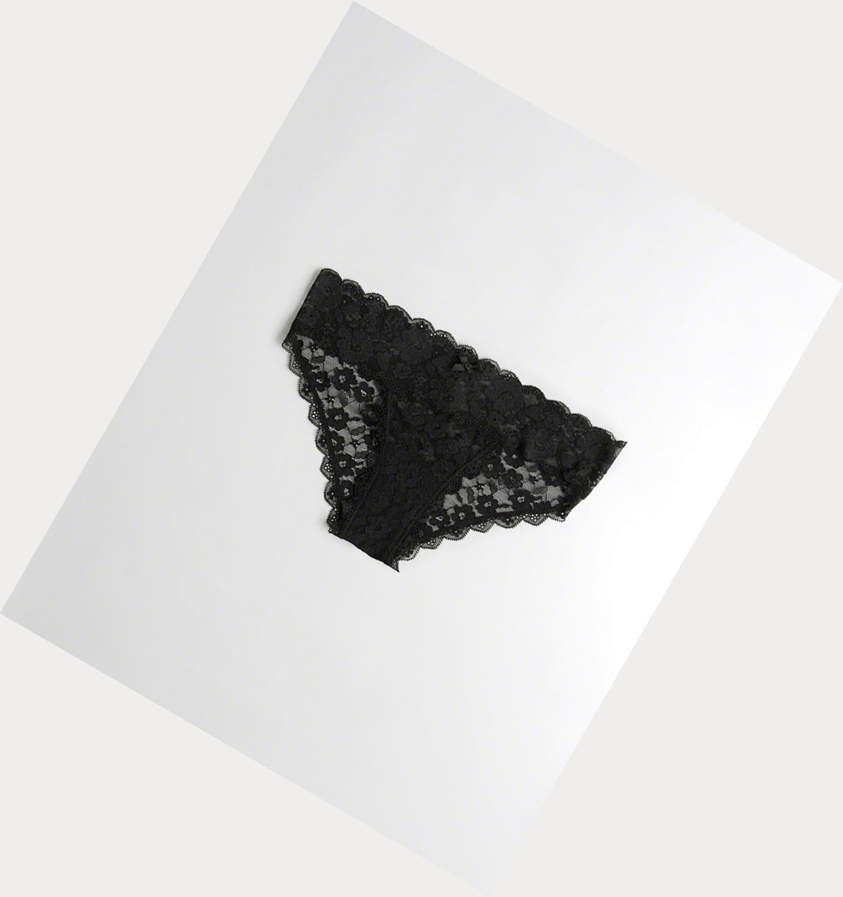 Black Women\'s Hollister Lace Cheeky Underwear | UK-508EUKJ