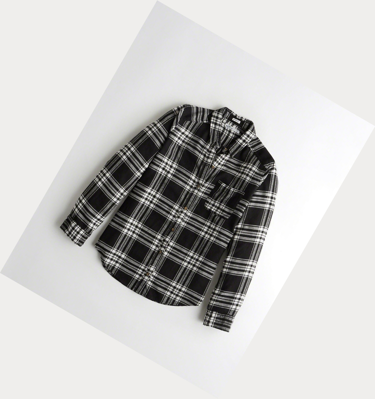 Black Women\'s Hollister Plaid Long Sleeve | UK-820WUHP