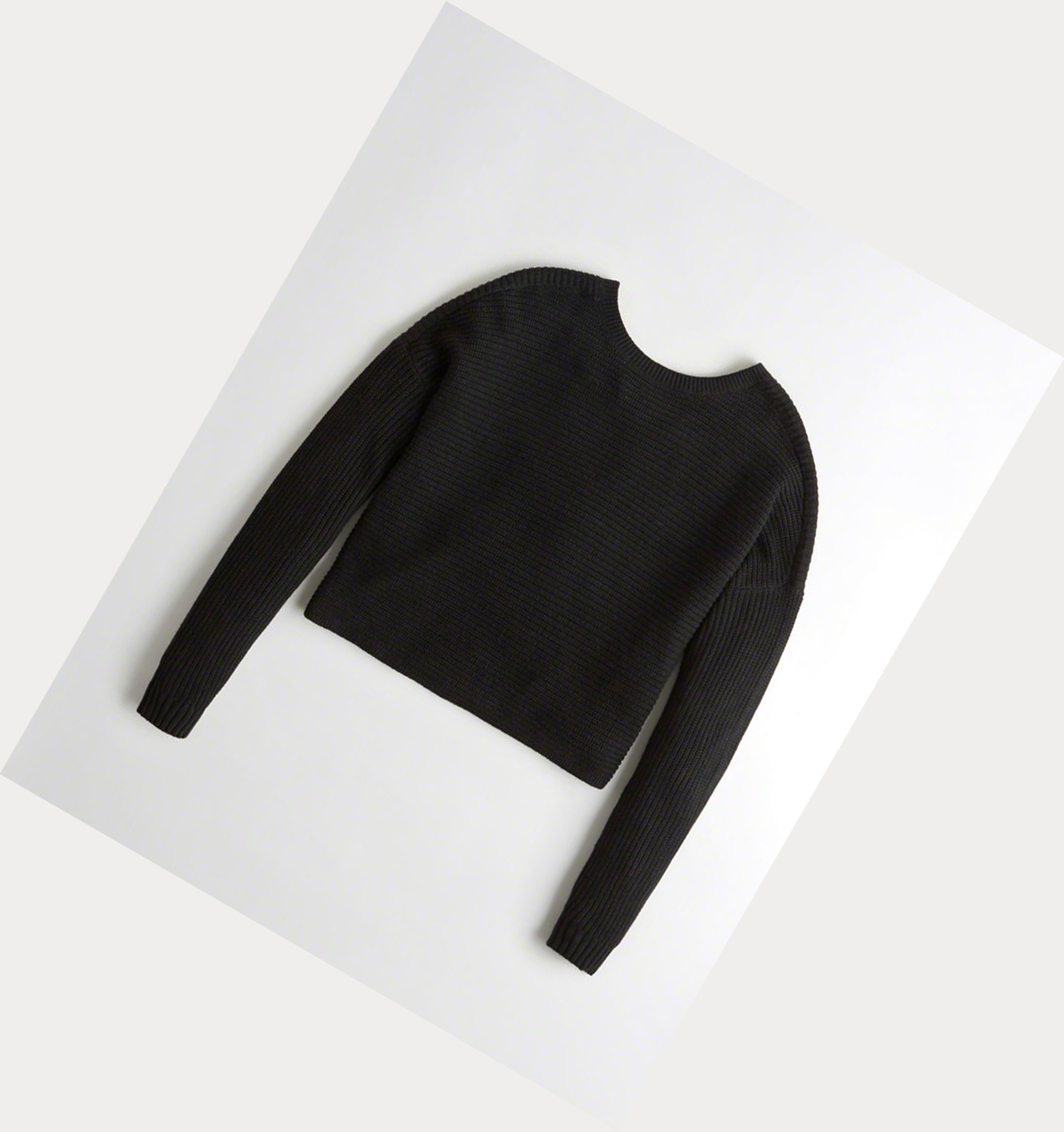 Black Women\'s Hollister Twist-Back Sweaters | UK-370JWNO