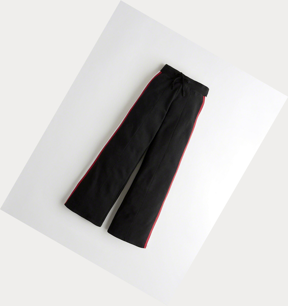 Black Women\'s Hollister Ultra High-Rise Wide-Leg Fleece Track Sweatpants | UK-459SGKU