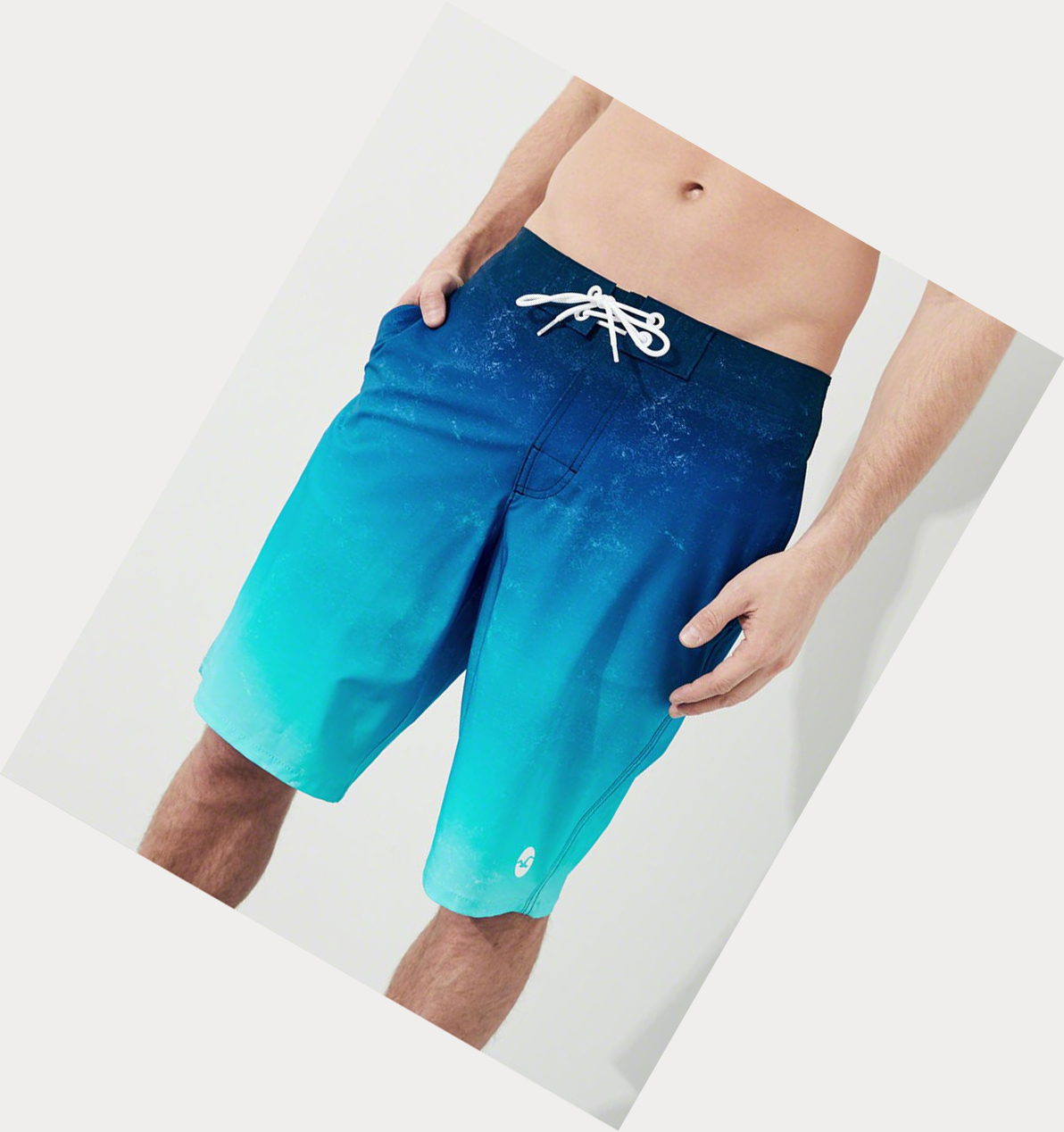 Blue Men's Hollister Cali Longboard Fit Boardshorts | UK-480IXSH